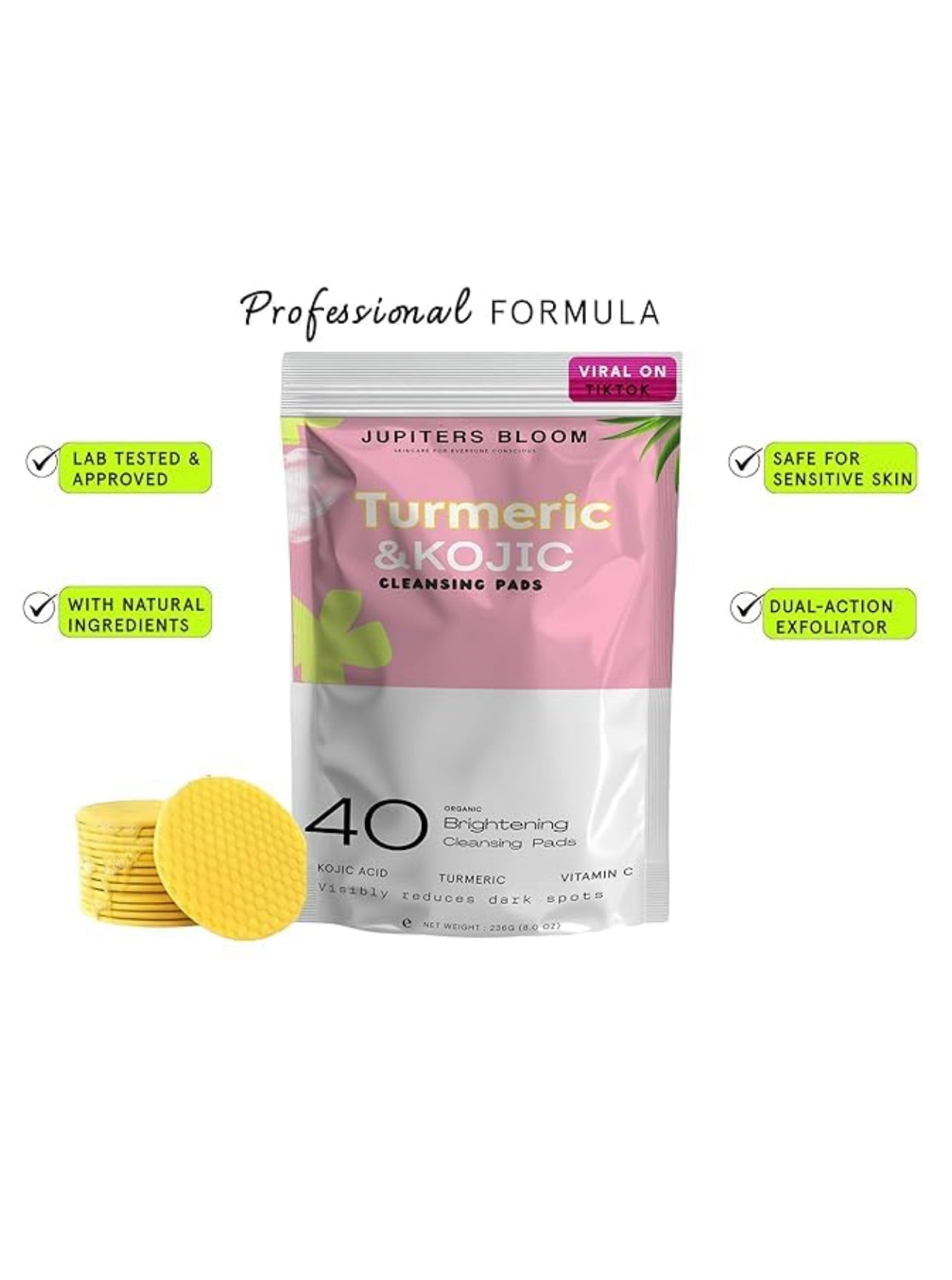 Turmeric Kojic Acid Cleansing Pads